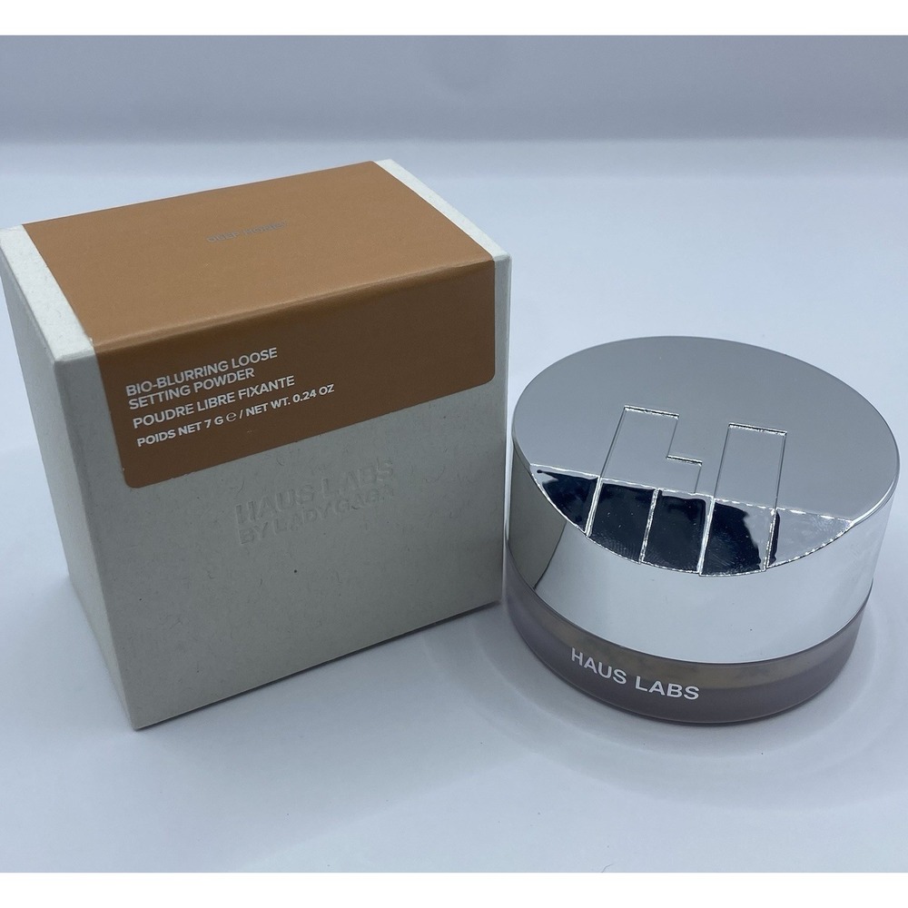 Haus Labs Bio-Blurring Loose Setting Powder Deep Honey Full Size Talc-Free NIB - Picture 10 of 10